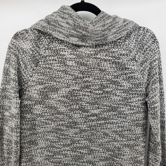 Lou & Grey Minimalist Coz Luxe Mix Knit Cowl Neck Marled Heather Grey Sweater S - Picture 7 of 9